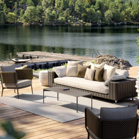 DEDON Babylon Hocker / Beistelltisch Keramik – Bild 2
