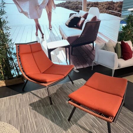 Roda Lounge Chair High Backrest LAZE inkl. Hocker