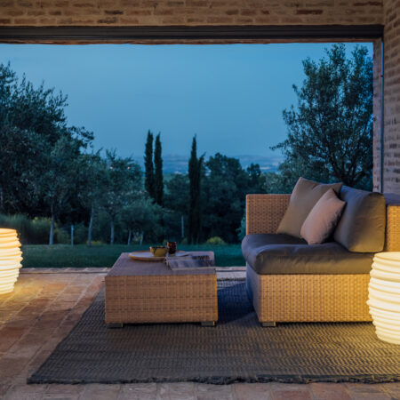 DEDON Babylon Hocker / Beistelltisch PE mit Licht – Bild 5