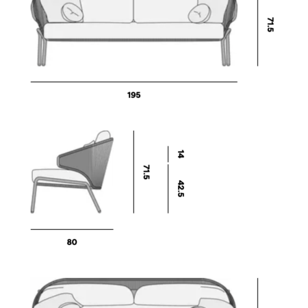 Manutti RADOC Sofa 2.5 Sitzer – Bild 11