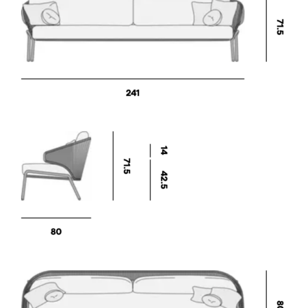Manutti RADOC Sofa 3 Sitzer – Bild 7