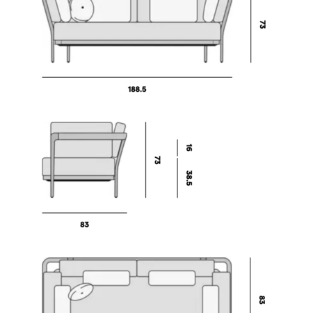 Manutti FLOWS 2 Sitzer Sofa – Bild 4