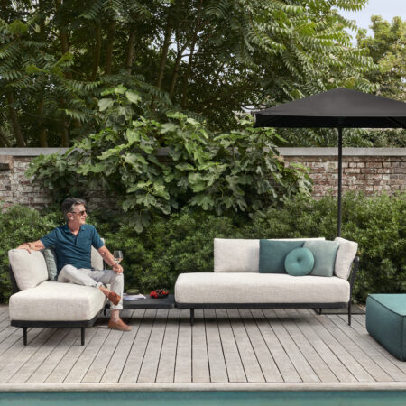 Manutti FLOWS Ecke Endteil 2 Sitzer Sofa links/rechts – Bild 13