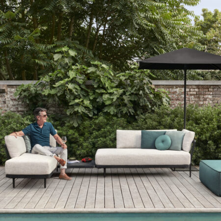 Manutti FLOWS Ecke Endteil 2 Sitzer Sofa links/rechts – Bild 13