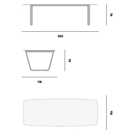 Manutti AIR Esstisch 320x118cm – Bild 6