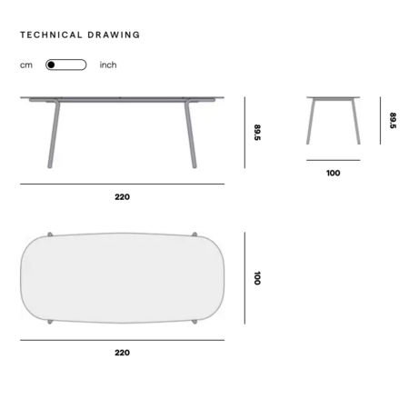 Manutti MINUS Hochtisch 220x100cm – Bild 11