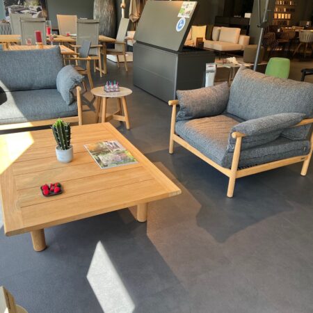 DEDON TIBBO Gartensessel XL Teak inkl. Kaffeetisch L – Bild 2