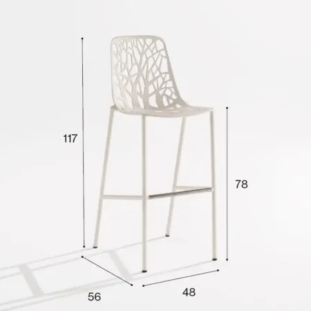 fast FOREST Barhocker Höhe 78cm hohe Lehne – Bild 8