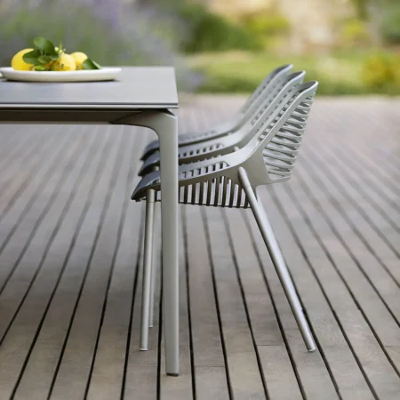 fast ALLSIZE Rechteckiger Tisch mit gesprenkelter Aluminium Tischplatte – Bild 5