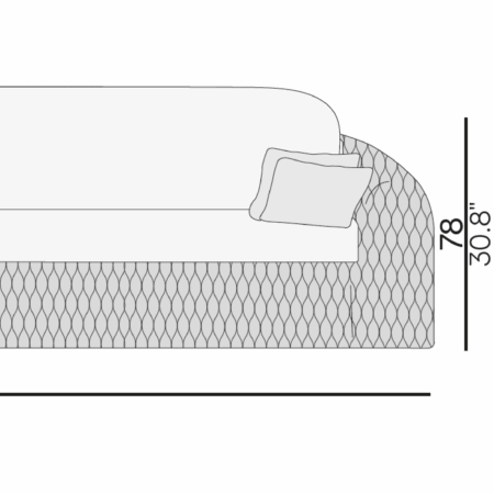 Manutti KOBO 3 Sitzer High Back Kissen Sofa – Bild 5